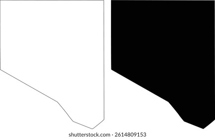 Baltimore city Maryland map outline, silhouette, contour vector