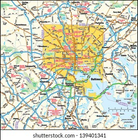 Baltimore, Maryland Area Map