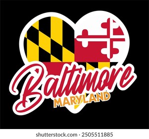 baltimore maryland vereinigte staaten mit maryland staat flagge