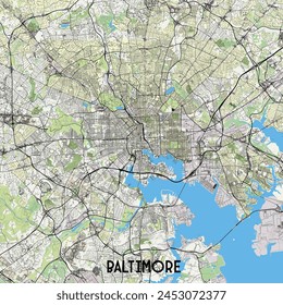 Baltimore, Maryland, USA Karte Poster Kunst