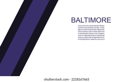 Baltimore Ravens american footbal team uniform colors. Template for presentation or infographics.