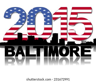 Ilustración vectorial de la línea de horizonte de Baltimore 2015