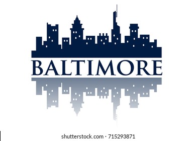 baltimore skyline city logo