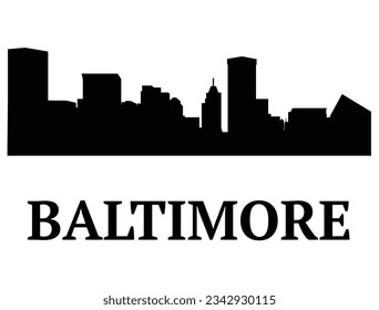 Baltimore Skyline Silhouette Vektorgrafik