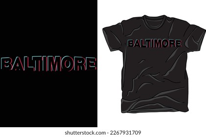 Baltimore T-shirt, 2022 Trending Colors, Baltimore Birthday, Unisex Sizes, Vintage Style Tees, Baltimore Vacation, Baltimore Shirt Gift