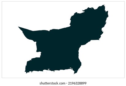 Baluchistan Pakistan vector map illustration on white background , Baluchistan Pakistan map