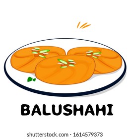 Balushahi indian Rajasthani Food Vector