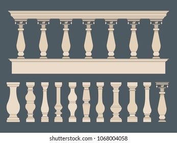 Balustrade black silhouette