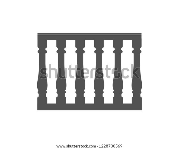 Balustrade Railings Vector Illustration Railings Icon Stock Vector ...