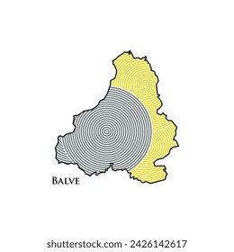Balve Map - World Map International vector template. German region silhouette vector illustration
