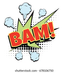 bam comic word. Pop art retro vector illustration