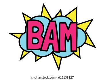 BAM Expression Party props for marriage, bachelor party, house party, event. vector illustration.