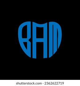 BAM letter logo creative design. BAM unique design.
