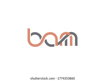 BAM letter logo design and vector template