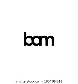 bam letter original monogram logo design