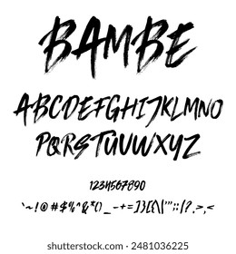 Bambe is a bouncy and quirky display font. It will add a fresh and contemporary touch to your designs. Add this unique display font to each of your creative ideas and notice how it makes them stand 