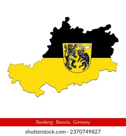 Bamberg Flag - Bavaria, Germany (EPS)