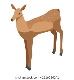 Bambi deer icon. Isometric of bambi deer vector icon for web design isolated on white background