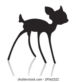bambi silhouette vector illustration