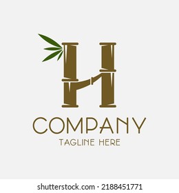BAMBO VECTOR LETTER H FOR NATURE LOGO