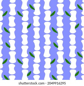 Bamboo abstract seamless pattern vector background template. Textile print colorful flat doodle wallpaper. Childish nursery design. Japanese and Chinese traditional tree