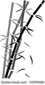 Bamboo against a black background. For the complete text