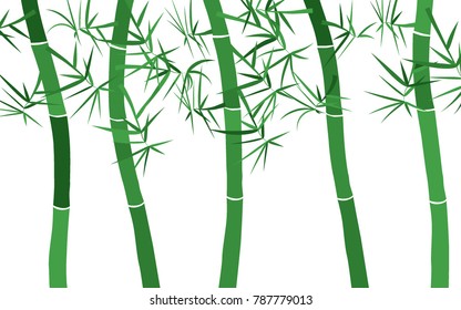 Bamboo Background. Abstraction with Bamboo. Bamboo Leaves. Background in Asian Style. Abstract Bamboo Background for Postcard, Banner, Wallpaper, Textile, Packaging Paper, Tile. Leaves.