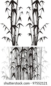 bamboo  background - black and white