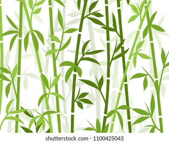 Bamboo background japanese asian plant wallpaper grass. Bamboo tree vector pattern.