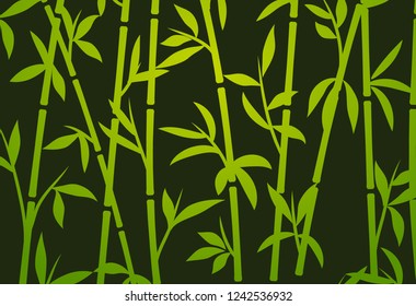 Bamboo background japanese asian plant wallpaper grass. Bamboo tree vector pattern.
