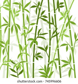 Bamboo background japanese asian plant wallpaper grass. Bamboo tree vector pattern.