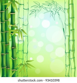 Bamboo background with space for your text inside