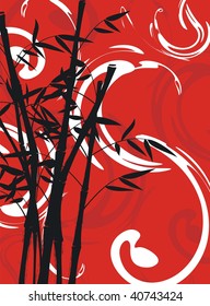 bamboo background in vector format