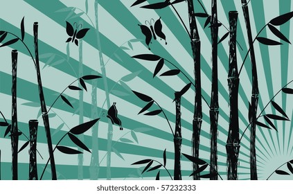 bamboo background in vector format very easy to edit