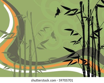 bamboo background in vector format very easy to edit