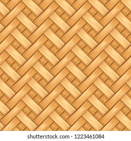 Bamboo Basket Pattern Texture Design Vector Illustration