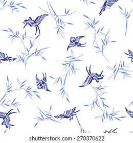 Bamboo bird pattern,