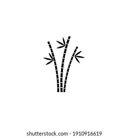Bamboo black icon vector illustration on white background