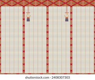 bamboo blinds. Japanese traditional crafts. indoor partition