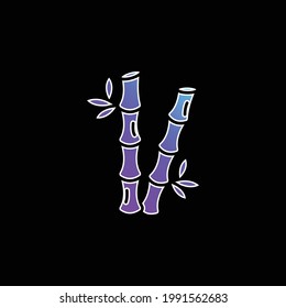 Bambusblauer Farbverlauf-Vektorsymbol