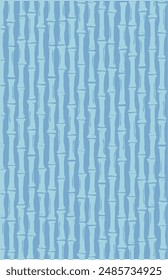 bamboo and  blue motif wallpaper vector