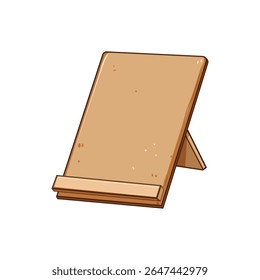 bamboo book reading stand cartoon. metal wood, plastic multifunctional, compact sturdy bamboo book reading stand sign. isolated symbol vector illustration