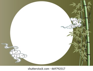 bamboo with border, background, frame, card
