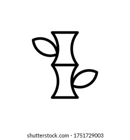 Bamboo botanical nature icon. Simple line, outline vector elements of alternative medicine icons for ui and ux, website or mobile application