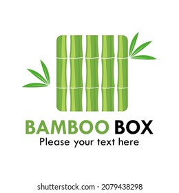 Ilustración del logotipo de caja de bambú