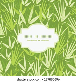 Bamboo branches frame seamless pattern background