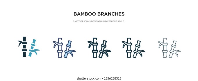 bamboo branches icon in different style vector illustration. two colored and black bamboo branches vector icons designed in filled, outline, line and stroke style can be used for web, mobile, ui