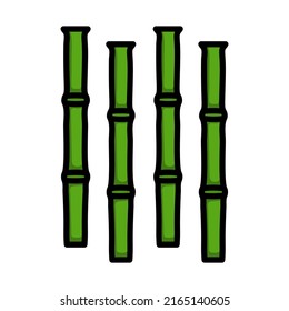 Bamboo Branches Icon. Editable Bold Outline With Color Fill Design. Vector Illustration.