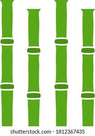Bamboo Branches Icon. Flat Color Design. Vector Illustration.