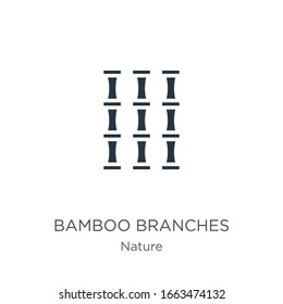 Bamboo branches icon vector. Trendy flat bamboo branches icon from nature collection isolated on white background. Vector illustration can be used for web and mobile graphic design, logo, eps10